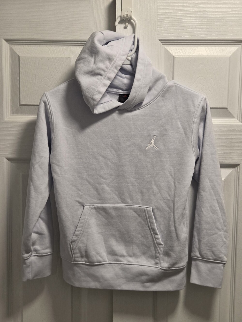 (5/$25) Jordan OffWhite/White Pullover Hoodie w/ Embroidered Jumpman Kids Small